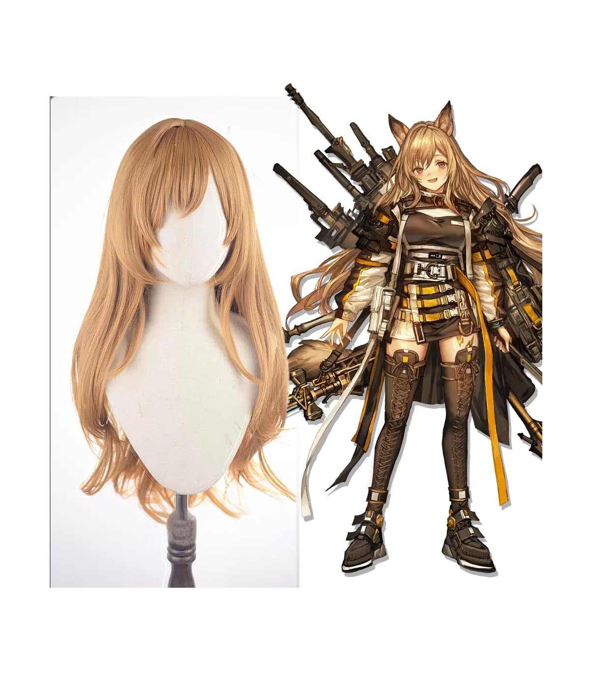 アークナイツ 明日方丹 ケオベ コスプレ ウィッグ耳付き フルセット 高品質 アークナイツ 明日方丹 ケオベ コスプレ ウィッグ耳付き フル